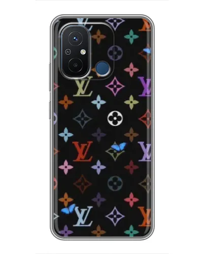 Чехол для Xiaomi Redmi 12C с картинкой «Цветная монограмма LV»