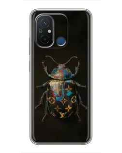 Чехол для Xiaomi Redmi 12C с картинкой «LV — мраморный принт»
