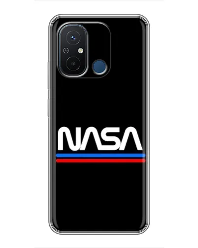 Чехол для Xiaomi Redmi 12C с картинкой «NASA — классика Red Blue» Чехол для Xiaomi Redmi 12C с картинкой «NASA — классика Red Blue»