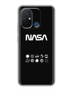 Чехол для Xiaomi Redmi 12C с картинкой «NASA — технический принт»