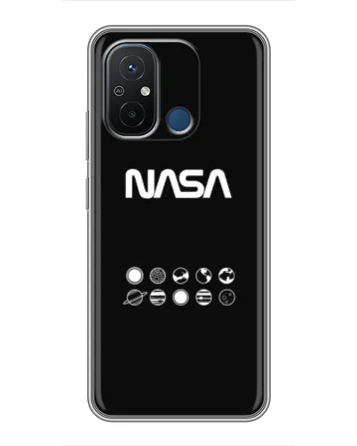 Чехол для Xiaomi Redmi 12C с картинкой «NASA — технический принт» Чехол для Xiaomi Redmi 12C с картинкой «NASA — технический принт»