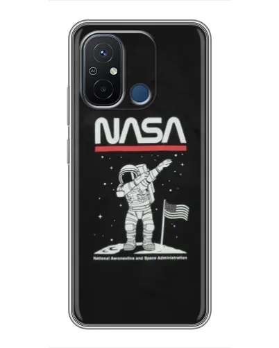 Чехол для Xiaomi Redmi 12C с картинкой «NASA — шагаем по Луне» Чехол для Xiaomi Redmi 12C с картинкой «NASA — шагаем по Луне»