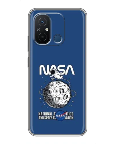 Чехол для Xiaomi Redmi 12C с картинкой «NASA — лунная миссия» Чехол для Xiaomi Redmi 12C с картинкой «NASA — лунная миссия»