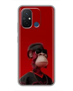 Чехол для Xiaomi Redmi 12C с картинкой «Bored Ape в красном» Чехол для Xiaomi Redmi 12C с картинкой «Bored Ape в красном»