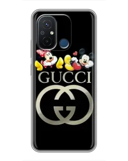 Чехол для Xiaomi Redmi 12C с картинкой «Gucci — герои Disney»