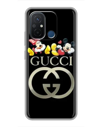 Чехол для Xiaomi Redmi 12C с картинкой «Gucci — герои Disney»