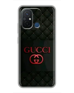 Чехол для Xiaomi Redmi 12C с картинкой «Gucci — стеганый черный»