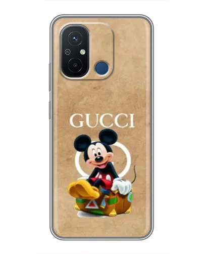 Чехол для Xiaomi Redmi 12C с картинкой «Микки Маус Gucci — крафт»