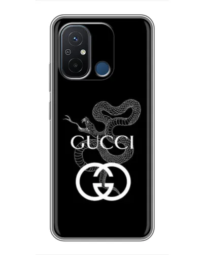Чехол для Xiaomi Redmi 12C с картинкой «Gucci — серебряная змея»