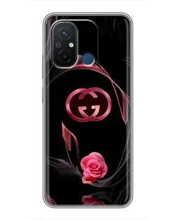 Чехол для Xiaomi Redmi 12C с картинкой «Gucci — неоновая роза»