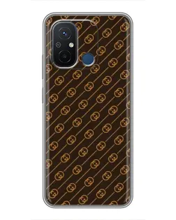 Чехол для Xiaomi Redmi 12C с картинкой «Gucci — золотые диагонали»