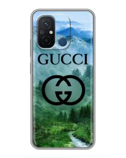 Чехол для Xiaomi Redmi 12C с картинкой «Gucci — горный пейзаж»