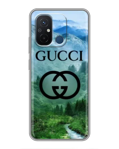 Чехол для Xiaomi Redmi 12C с картинкой «Gucci — горный пейзаж»