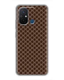 Чохол для Xiaomi Redmi 12C з картинкою «Gucci — шоколадна сітка» Чохол для Xiaomi Redmi 12C з картинкою «Gucci — шоколадна сітка»