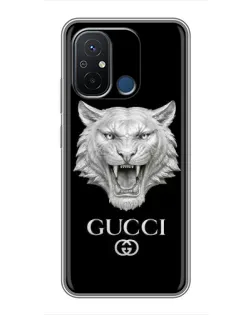 Чохол для Xiaomi Redmi 12C з картинкою «Gucci — срібний лев» Чохол для Xiaomi Redmi 12C з картинкою «Gucci — срібний лев»