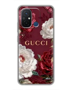 Чохол для Xiaomi Redmi 12C з картинкою «Gucci — бордові троянди» Чохол для Xiaomi Redmi 12C з картинкою «Gucci — бордові троянди»