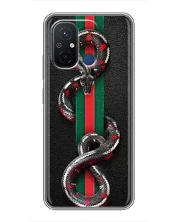 Чохол для Xiaomi Redmi 12C з картинкою «Gucci — змія на смузі» Чохол для Xiaomi Redmi 12C з картинкою «Gucci — змія на смузі»