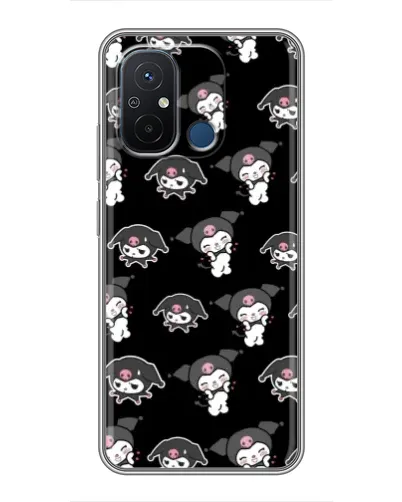Чехол для Xiaomi Redmi 12C с картинкой «Черный паттерн Kuromi» Чехол для Xiaomi Redmi 12C с картинкой «Черный паттерн Kuromi»