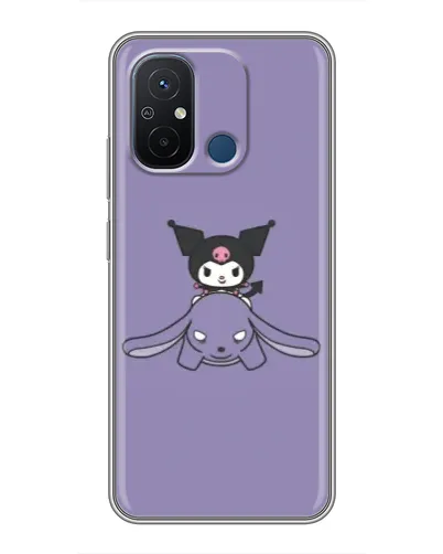 Чехол для Xiaomi Redmi 12C с картинкой «Kuromi на лиловом фоне» Чехол для Xiaomi Redmi 12C с картинкой «Kuromi на лиловом фоне»