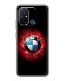 Чехол для Xiaomi Redmi 12C с картинкой «Логотип BMW — вспышка» Чехол для Xiaomi Redmi 12C с картинкой «Логотип BMW — вспышка»