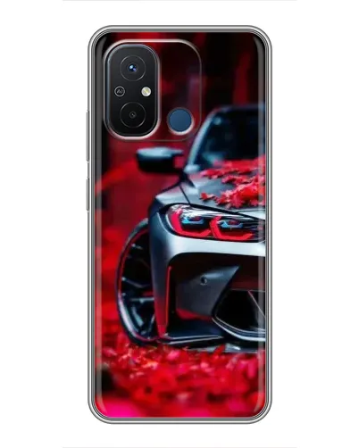 Чехол для Xiaomi Redmi 12C с картинкой «Спортивная BMW и цветы» Чехол для Xiaomi Redmi 12C с картинкой «Спортивная BMW и цветы»