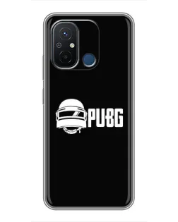 Чехол для Xiaomi Redmi 12C с картинкой «PUBG — классический лого»