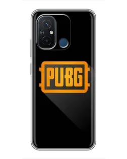 Чехол для Xiaomi Redmi 12C с картинкой «PUBG — рамка лого»