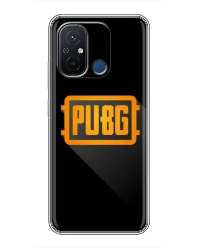 Чехол для Xiaomi Redmi 12C с картинкой «PUBG — рамка лого»