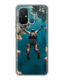 Чехол для Xiaomi Redmi 12C с картинкой «PUBG — свободное падение»