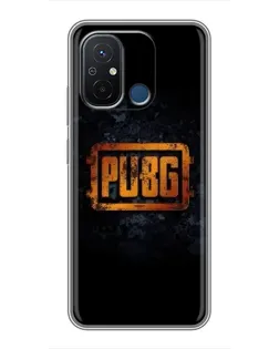 Чехол для Xiaomi Redmi 12C с картинкой «PUBG — золотой логотип»