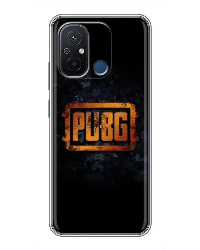 Чехол для Xiaomi Redmi 12C с картинкой «PUBG — золотой логотип»