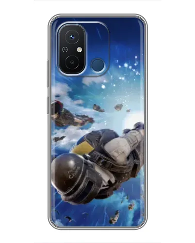 Чехол для Xiaomi Redmi 12C с картинкой «Десант PUBG — прыжок»