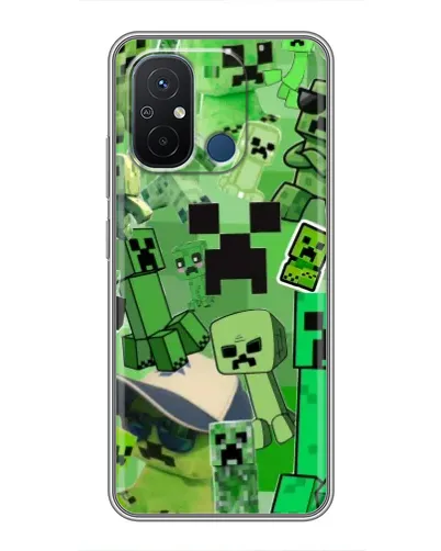 Чехол для Xiaomi Redmi 12C с картинкой «Криперы Minecraft» Чехол для Xiaomi Redmi 12C с картинкой «Криперы Minecraft»