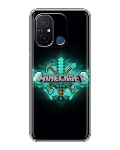 Чехол для Xiaomi Redmi 12C с картинкой «Minecraft Diamond лого» Чехол для Xiaomi Redmi 12C с картинкой «Minecraft Diamond лого»