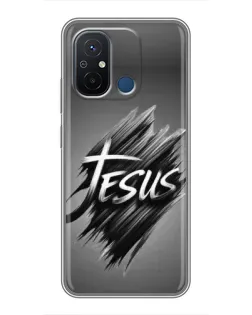 Чехол для Xiaomi Redmi 12C с картинкой «Надпись Jesus Graffiti»