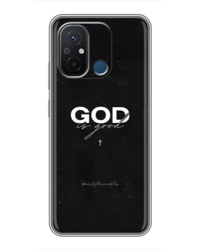 Чехол для Xiaomi Redmi 12C с картинкой «GOD — Бог над всем»