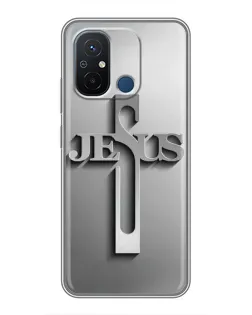 Чехол для Xiaomi Redmi 12C с картинкой «Металлический крест Jesus» Чехол для Xiaomi Redmi 12C с картинкой «Металлический крест Jesus»