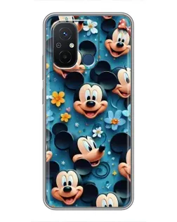 Чехол для Xiaomi Redmi 12C с картинкой «Паттерн Микки и Минни»