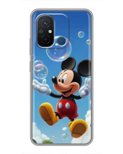 Чехол для Xiaomi Redmi 12C с картинкой «Mickey и мыльные пузыри»