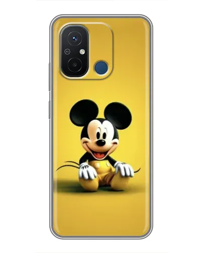 Чехол для Xiaomi Redmi 12C с картинкой «Микки на желтом»