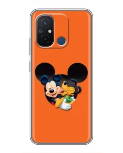 Чехол для Xiaomi Redmi 12C с картинкой «Сердце Микки Минни»