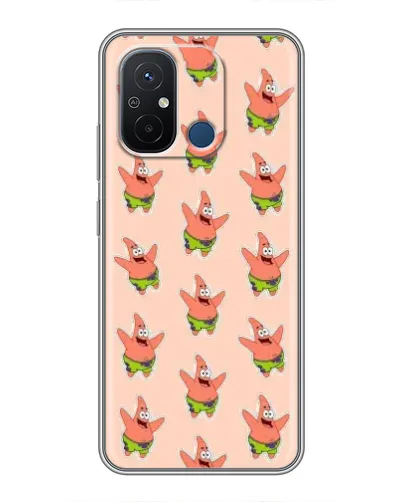 Чехол для Xiaomi Redmi 12C с картинкой «Патрик Стар паттерн»