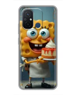 Чехол для Xiaomi Redmi 12C с картинкой «Повар Спанч Боб»
