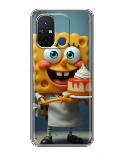 Чехол для Xiaomi Redmi 12C с картинкой «Повар Спанч Боб»