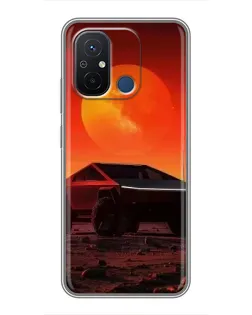 Чохол для Xiaomi Redmi 12C з картинкою «Cybertruck на Марсі»