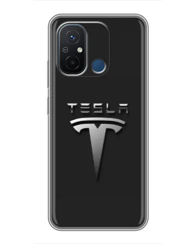 Чехол для Xiaomi Redmi 12C с картинкой «Стальной логотип Tesla» Чехол для Xiaomi Redmi 12C с картинкой «Стальной логотип Tesla»