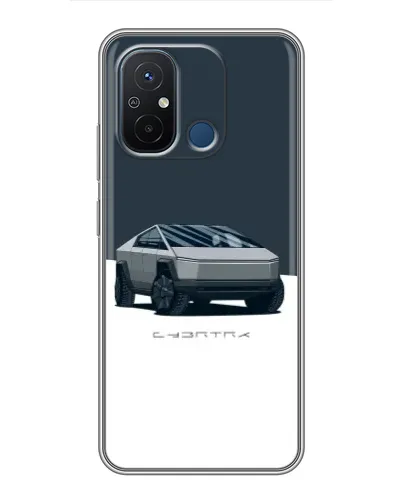 Чехол для Xiaomi Redmi 12C с картинкой «Серебристый Cybertruck Tesla» Чехол для Xiaomi Redmi 12C с картинкой «Серебристый Cybertruck Tesla»