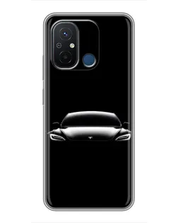 Чехол для Xiaomi Redmi 12C с картинкой «Фары Tesla Night»