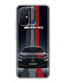 Чехол для Xiaomi Redmi 12C с картинкой «Mercedes — белый карбон»