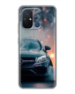 Чохол для Xiaomi Redmi 12C з картинкою «Mercedes — нічне місто»